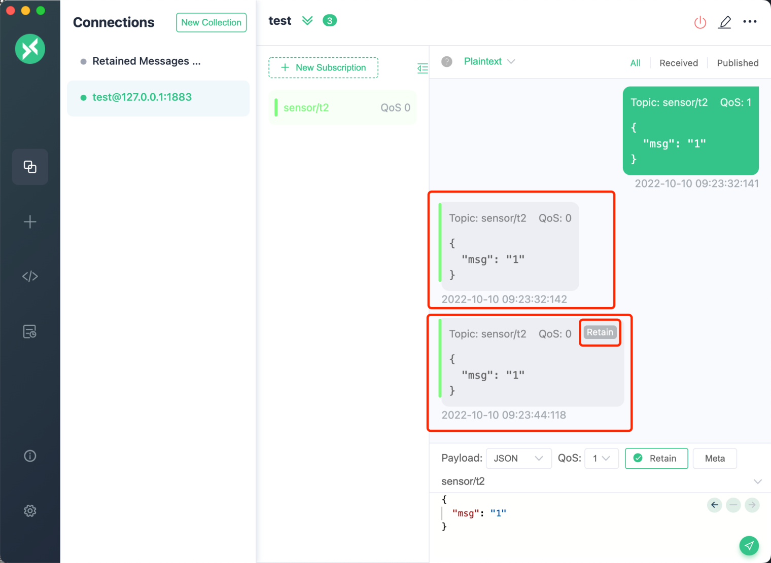 MQTT 保留消息